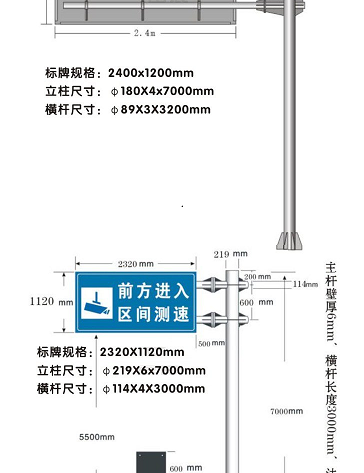 交通标志牌杆